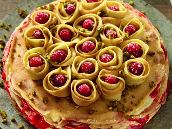 crêpes bouquet de fleurs