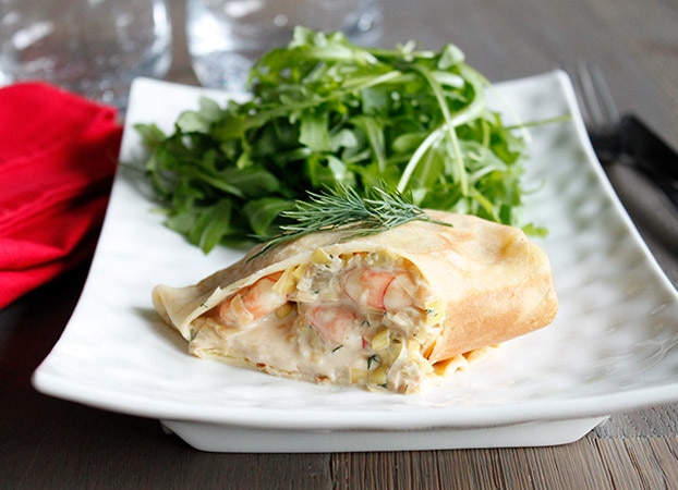 Crêpes aux crevettes