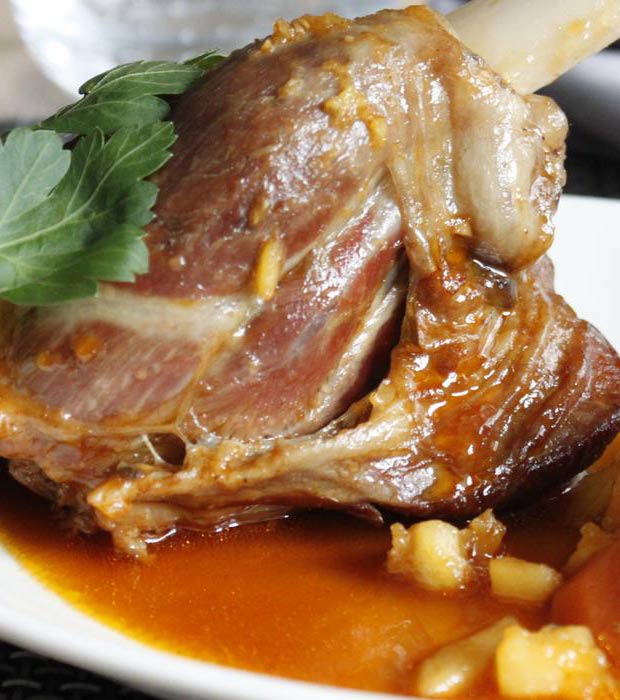 Souris d'agneau confites au miel