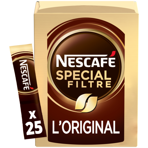 Picture of <em class="placeholder">NESCAFÉ SPECIAL FILTRE L&#039;Original, Café Soluble, Boîte de 25 Sticks</em>