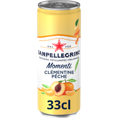 Picture of <em class="placeholder">SANPELLEGRINO Momenti boisson gazeuse aromatisée clémentine pêche 33cl</em>