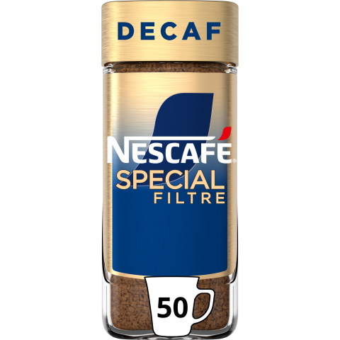 NESCAFÉ SPECIAL FILTRE Décaféiné, Café Soluble, Flacon de 100g NESCAFÉ SPECIAL FILTRE Décaféiné, Café Soluble, Flacon de 100g