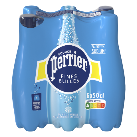 PERRIER FINES BULLES Eau minérale naturelle gazeuse 6x50cl