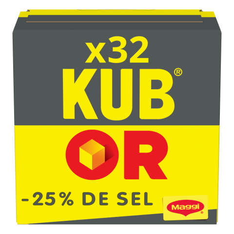 MAGGI KUB OR Bouillon Réduit en sel de -25% - 32 cubes - 121,6g