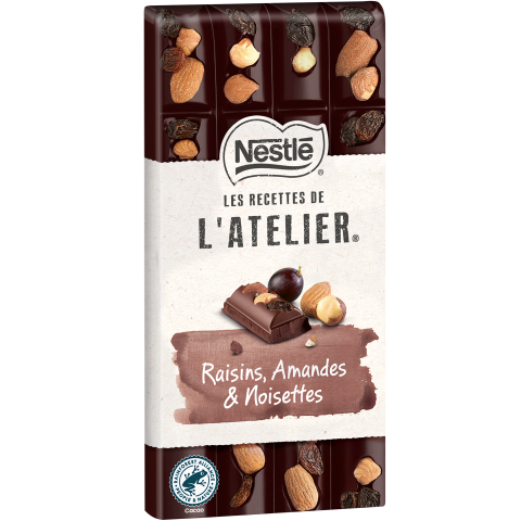 NESTLE L'ATELIER - Noir Raisins amandes noisettes - 170g