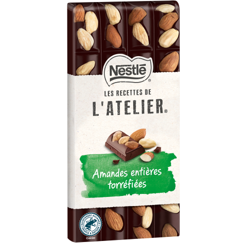 NESTLE L'ATELIER - Noir Amandes entières - 170g