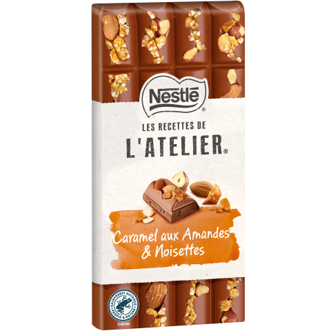 NESTLE L'ATELIER - Lait Caramel amandes et noisettes - 170g