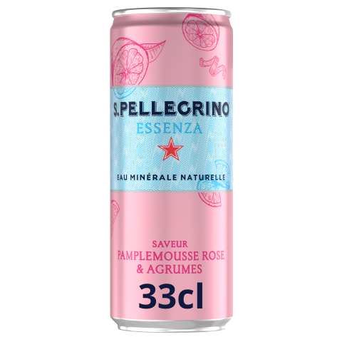 S.PELLEGRINO Essenza Pamplemousse Rose Agrumes 33cl
