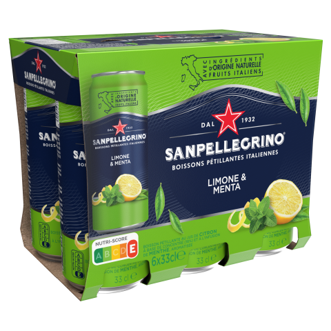 SANPELLEGRINO boisson gazeuse aromatisée Limone & Menta 6x33cl