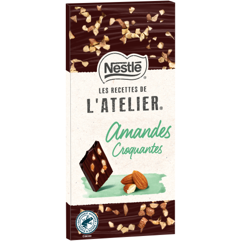 NESTLE L'ATELIER - Noir Amandes croquantes - 100g