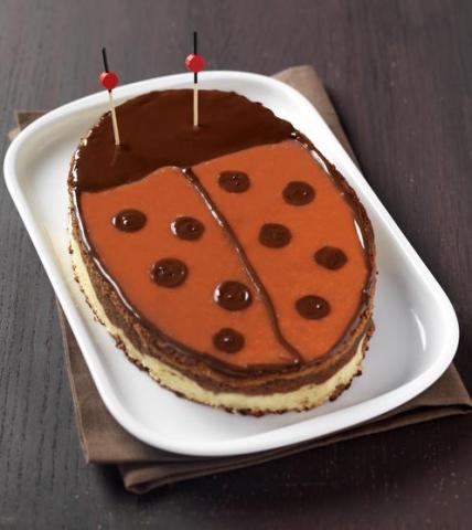 Gâteau coccinelle au chocolat au lait