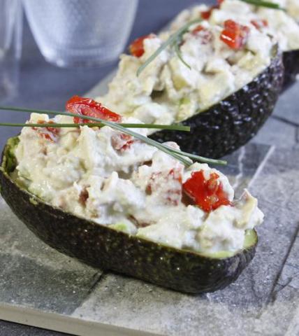 Avocat au thon et fromage frais