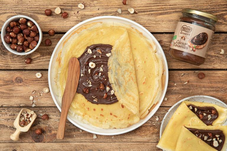 Crêpes à la pâte à tartiner