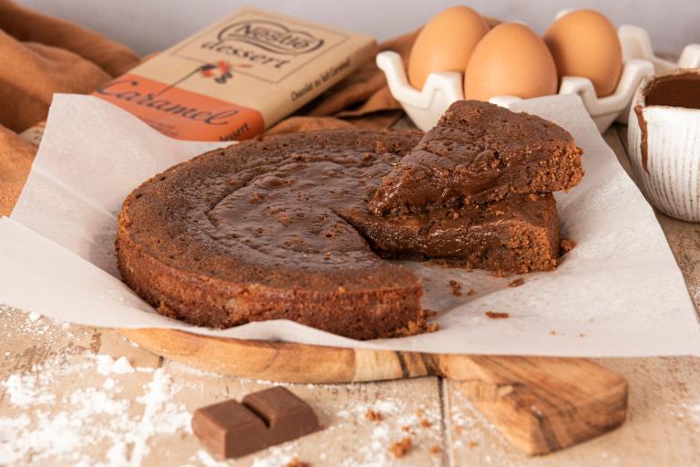 Fondant au chocolat caramel