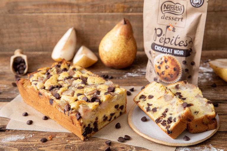 Gâteau poires & pépites
