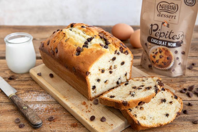 Gâteau au yaourt et pépites de chocolat