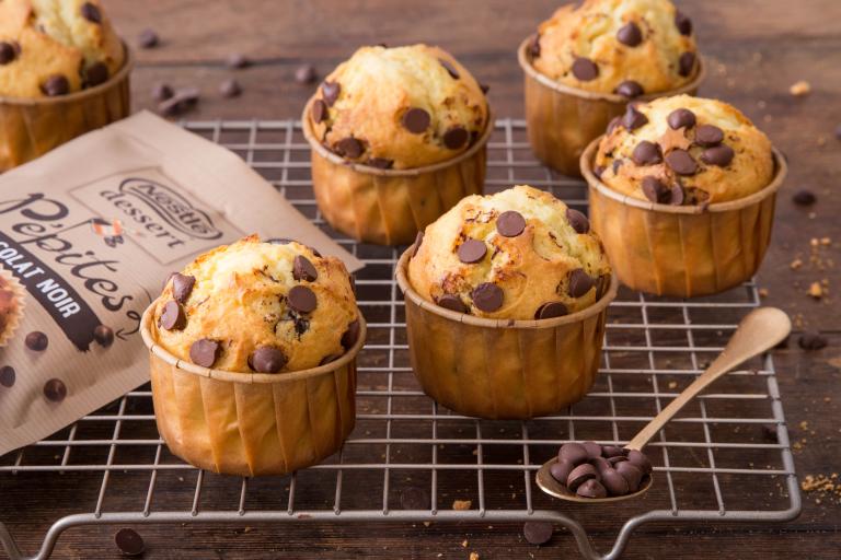 Muffins pépites de chocolat noir