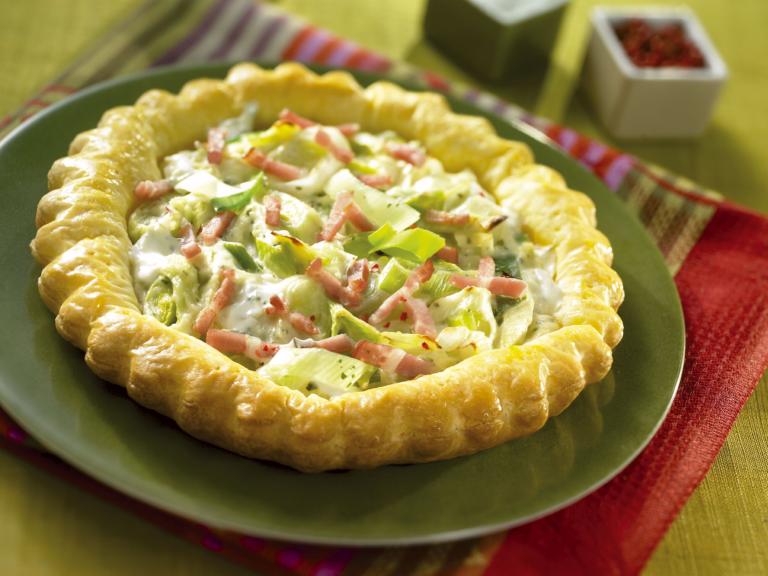 Tarte a la fondue de poireaux et fromage frais Tarte a la fondue de poireaux et fromage frais