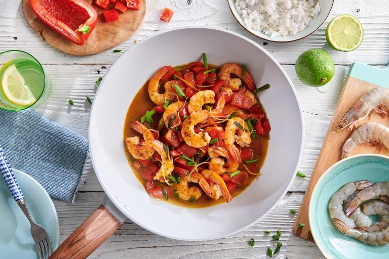 Crevettes sautées à la thaï