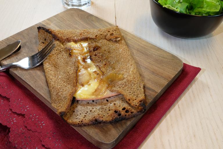 Crêpes craquantes aux épinards et jambon Crêpes craquantes aux épinards et jambon