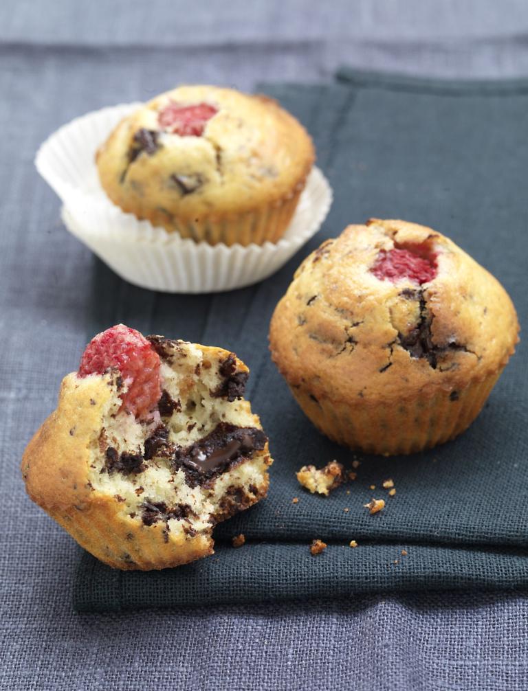 Muffins framboises coco aux pepites de chocolat Muffins framboises coco aux pepites de chocolat
