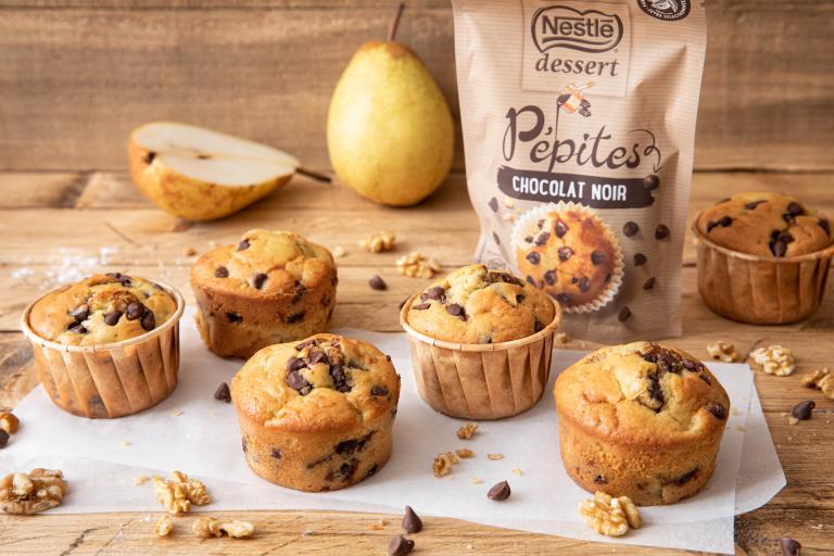 Muffins poires pépites de chocolat Muffins poires pépites de chocolat