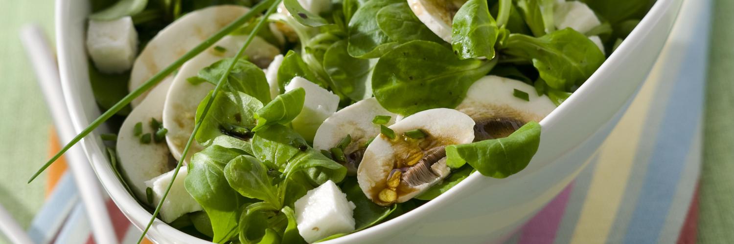 Salade de mache aux champignons Salade de mache aux champignons
