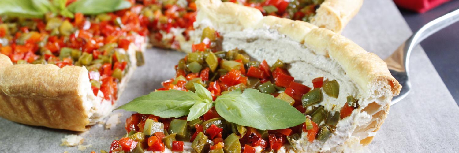 Tarte ricotta olives et poivrons grillés Tarte ricotta olives et poivrons grillés
