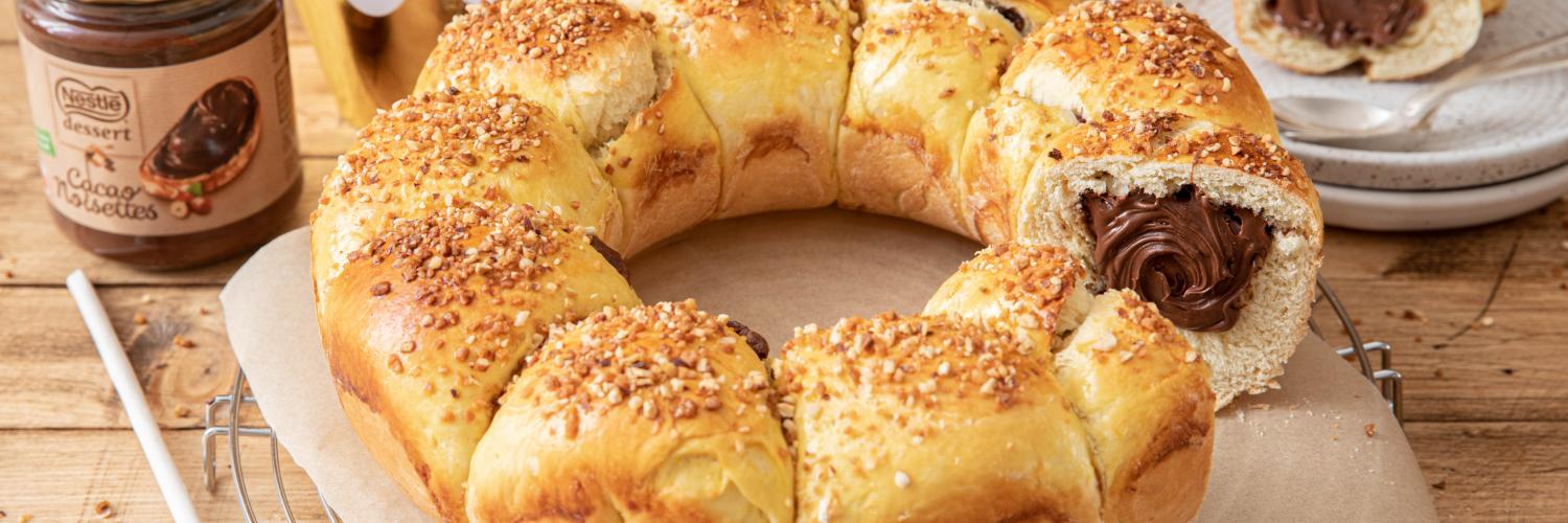 Brioche des rois à la pâte à tartiner Brioche des rois à la pâte à tartiner