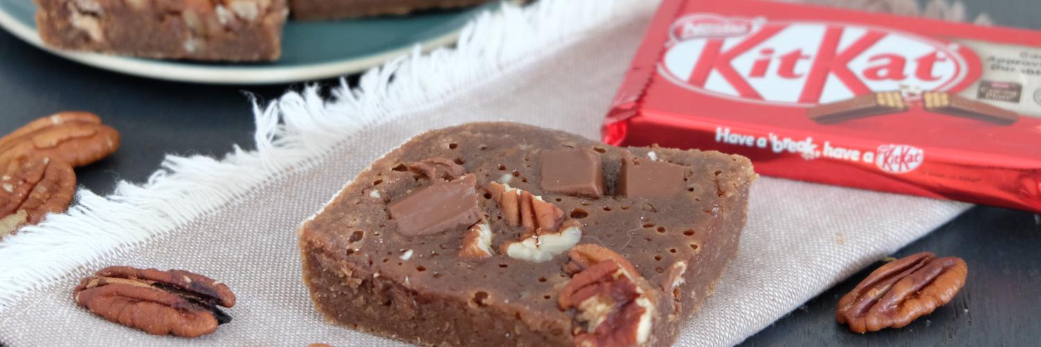 Brownie praliné Kitkat noix de pecan Brownie praliné Kitkat noix de pecan