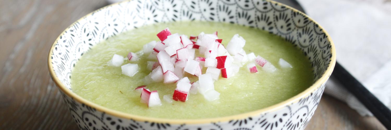 Soupe glacée concombre pomme verte Soupe glacée concombre pomme verte