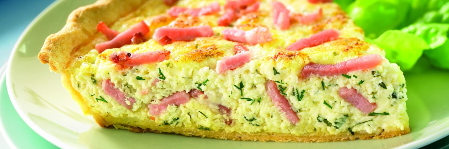 Tarte au fromage blanc, allumettes et fines herbes Tarte au fromage blanc, allumettes et fines herbes