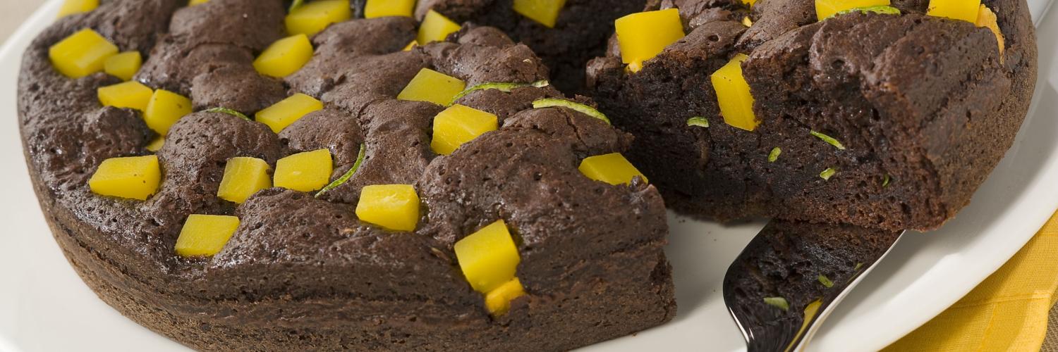 Moelleux au chocolat, mangue et citron vert (pas avant avril 2008) Moelleux au chocolat, mangue et citron vert (pas avant avril 2008)