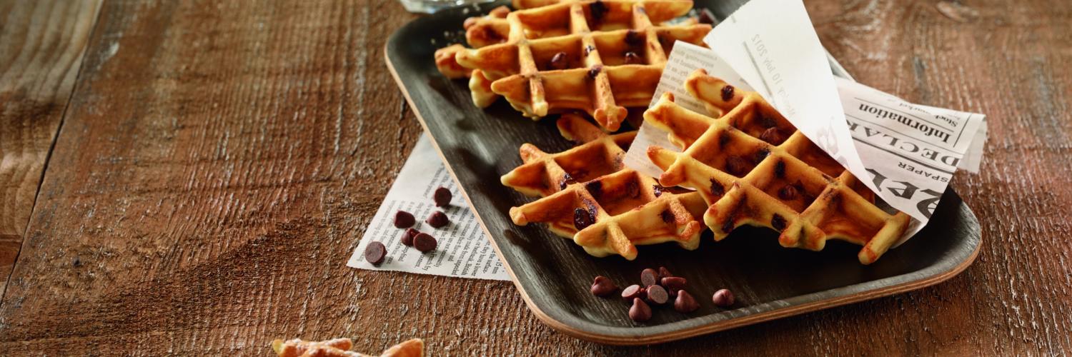 Gaufres aux pépites de chocolat au lait Gaufres aux pépites de chocolat au lait