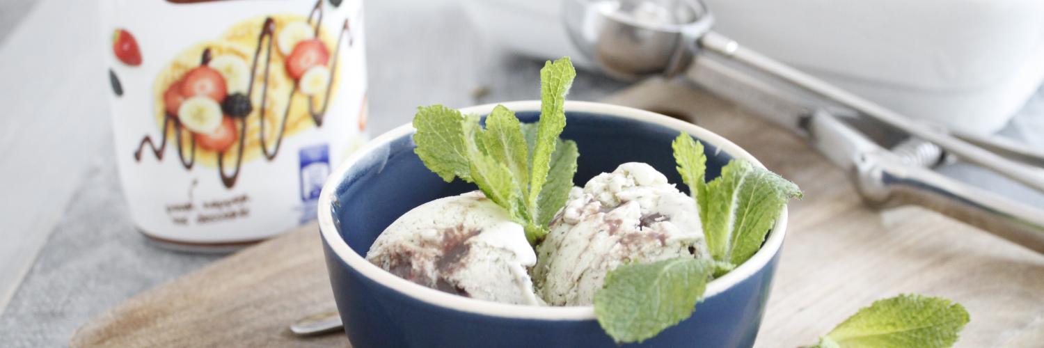 Glace menthe au lait concentré Glace menthe au lait concentré