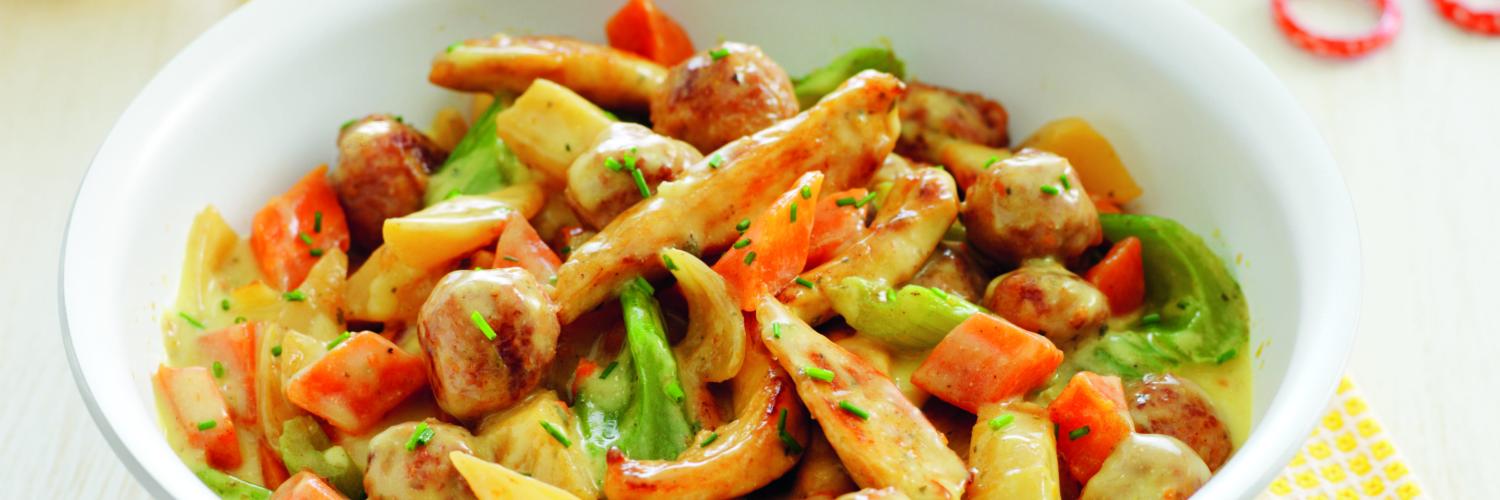 Poêlée de poulet façon poule au pot Poêlée de poulet façon poule au pot