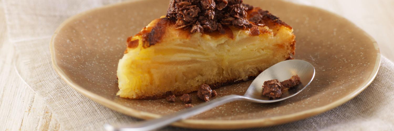 Gâteau invisible aux poires et croustillant caramel Gâteau invisible aux poires et croustillant caramel