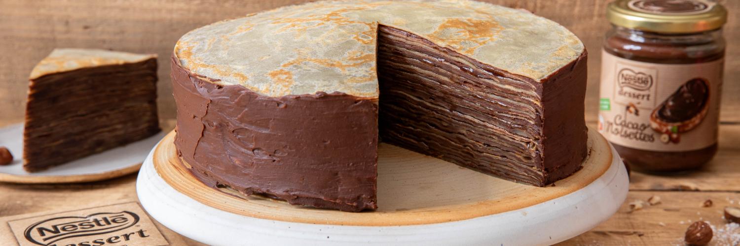 Gâteau de crêpes au chocolat & à la PAT Gâteau de crêpes au chocolat & à la PAT