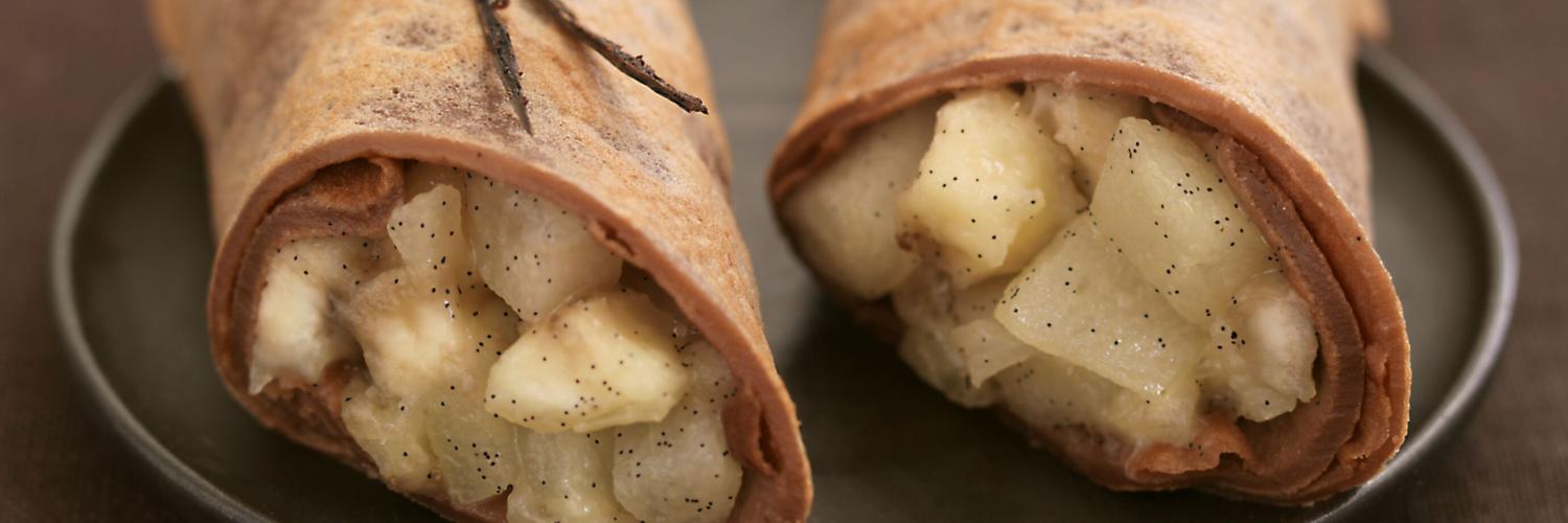 Crepes au chocolat bananes et poires (pas avant octobre 2010) Crepes au chocolat bananes et poires (pas avant octobre 2010)