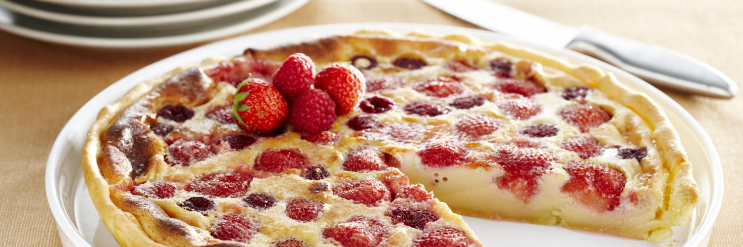 Flan pâtissier aux fruits rouges Flan pâtissier aux fruits rouges