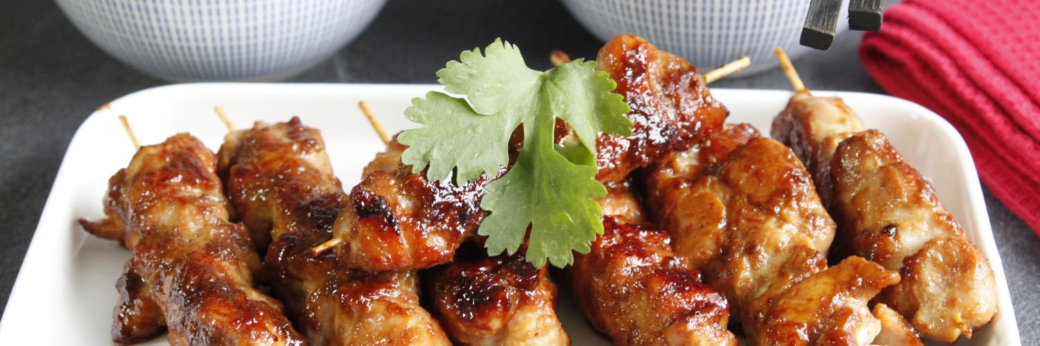 Brochettes de poulet façon yakitori Brochettes de poulet façon yakitori
