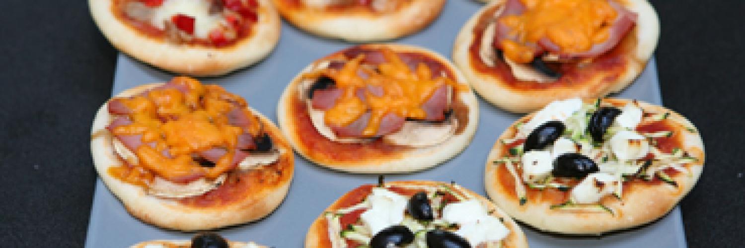 Mini pizzas à votre guise Mini pizzas à votre guise