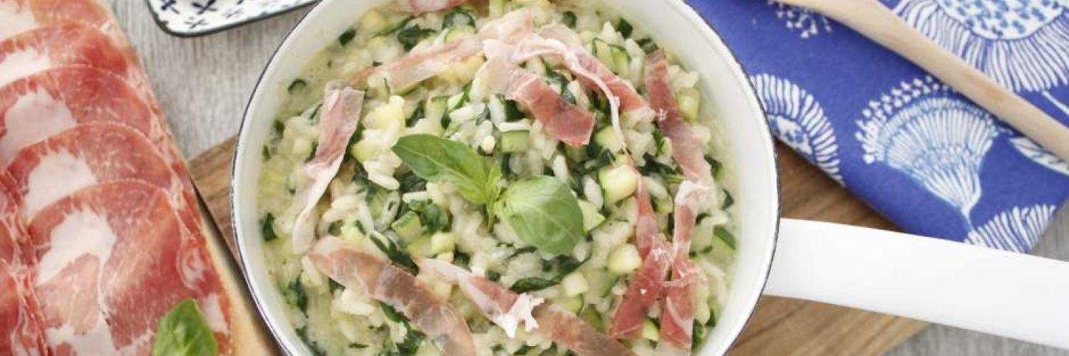 Risotto vert et coppa Risotto vert et coppa