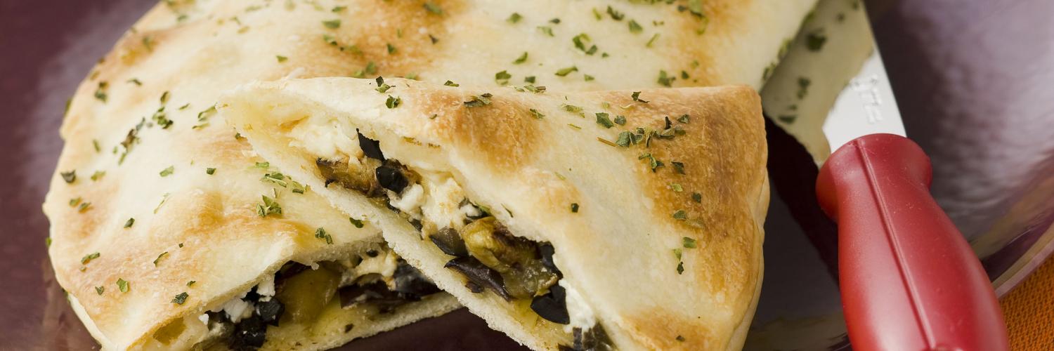 Calzone aubergine et feta Calzone aubergine et feta