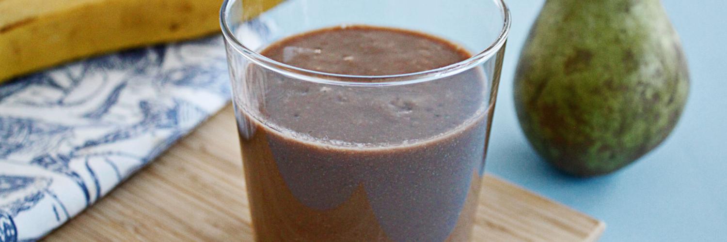 Smoothie chocolat poire banane Smoothie chocolat poire banane
