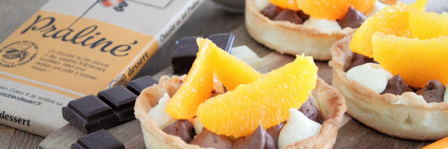 Tartelettes aux 3 chocolats et orange Tartelettes aux 3 chocolats et orange