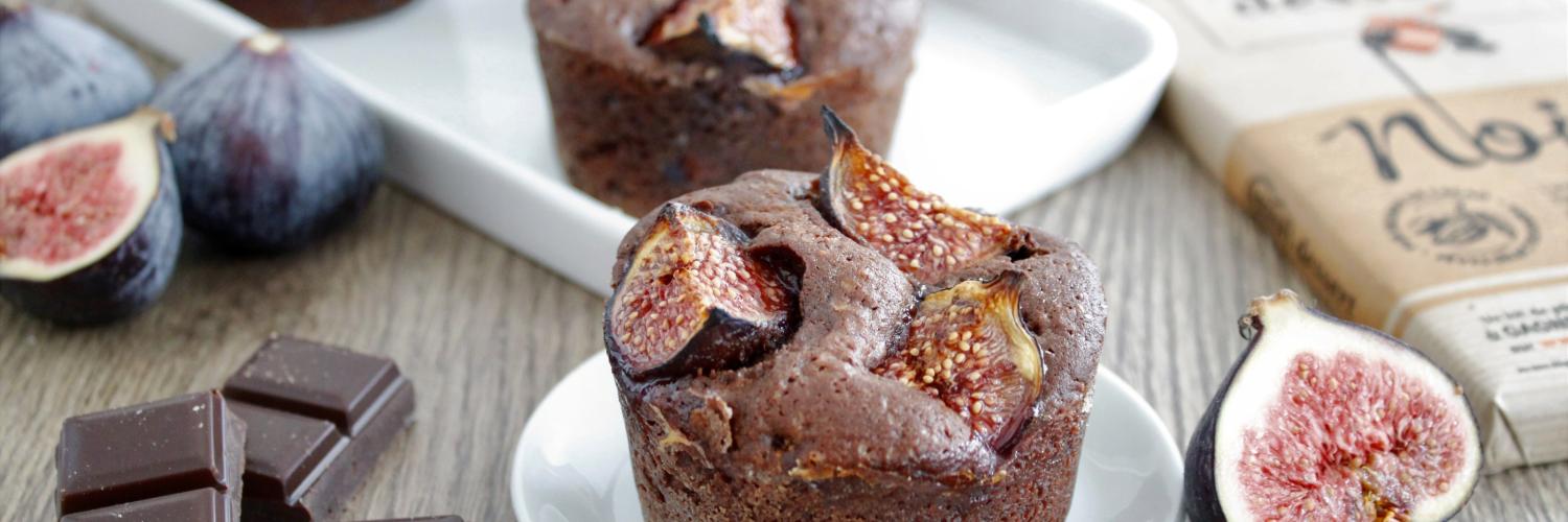 Petits moelleux au chocolat noir et aux figues Petits moelleux au chocolat noir et aux figues