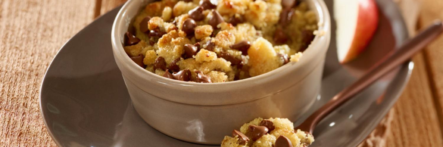 Crumble aux pommes et pépites de chocolat Crumble aux pommes et pépites de chocolat