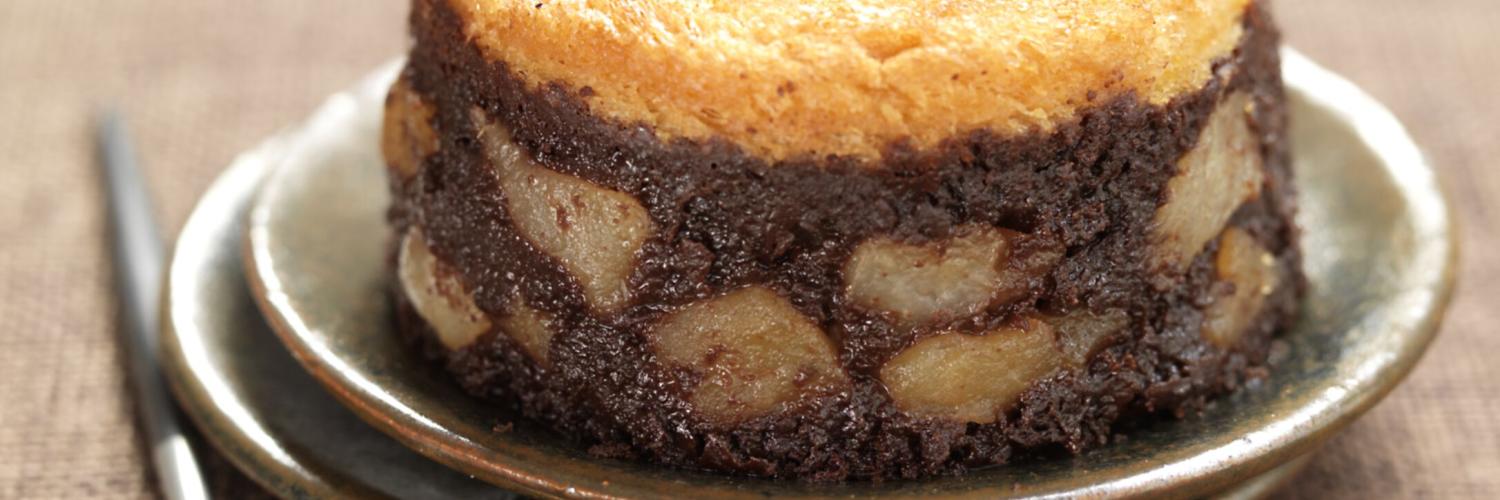 Pudding cremeux au chocolat et fruits poeles Pudding cremeux au chocolat et fruits poeles