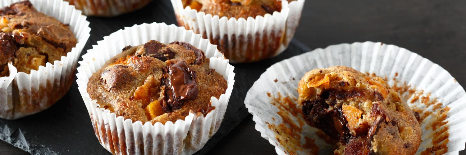 Muffins au chocolat et aux abricots Muffins au chocolat et aux abricots